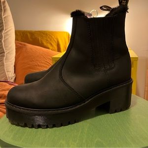 Dr Martens Rometty faux fur leather Chelsea boots